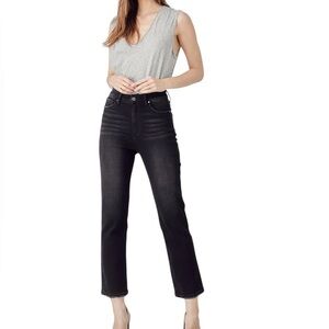 RISEN JEANS - HIGH RISE CROP STRAIGHT JEANS - RDP5250